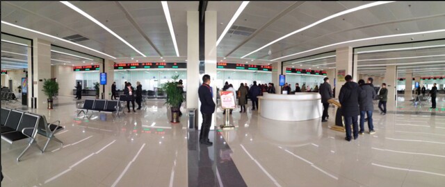 泰州黃橋政務(wù)服務(wù)中心100窗口排隊叫號系統(tǒng)、觸摸查詢系統(tǒng)